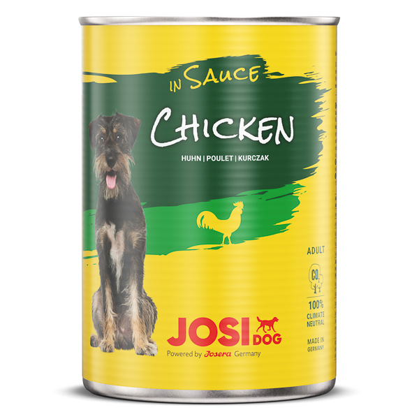 Hrană umedă pentru câini JosiDog conserve cu pui 12 x 415g JOSERA